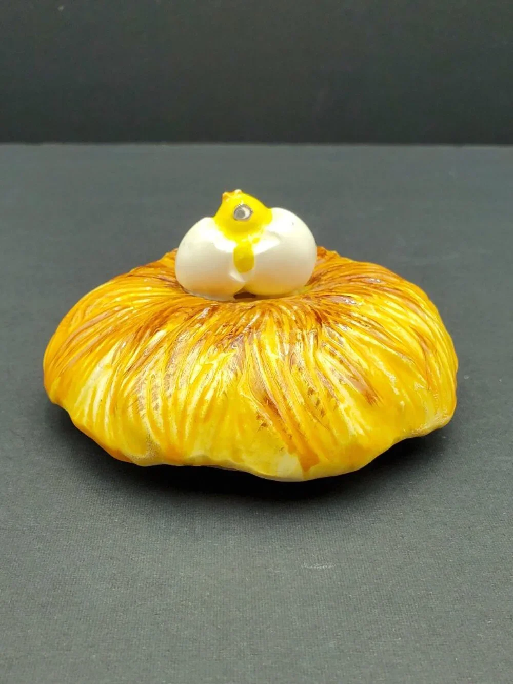 Sears Chicken Little Canister Hen on Nest Chick Egg Hatching Storage Jar